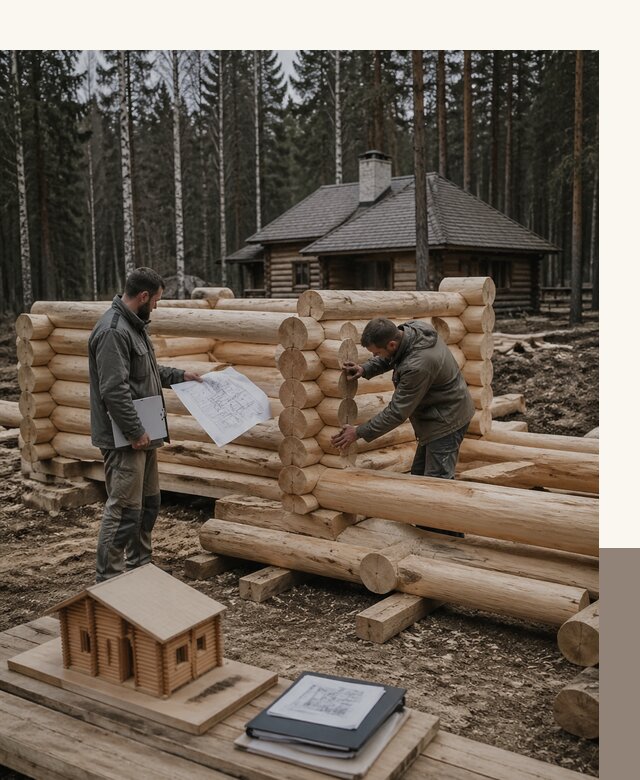 Проектирование и строительство домов из бревна в Октябрьском